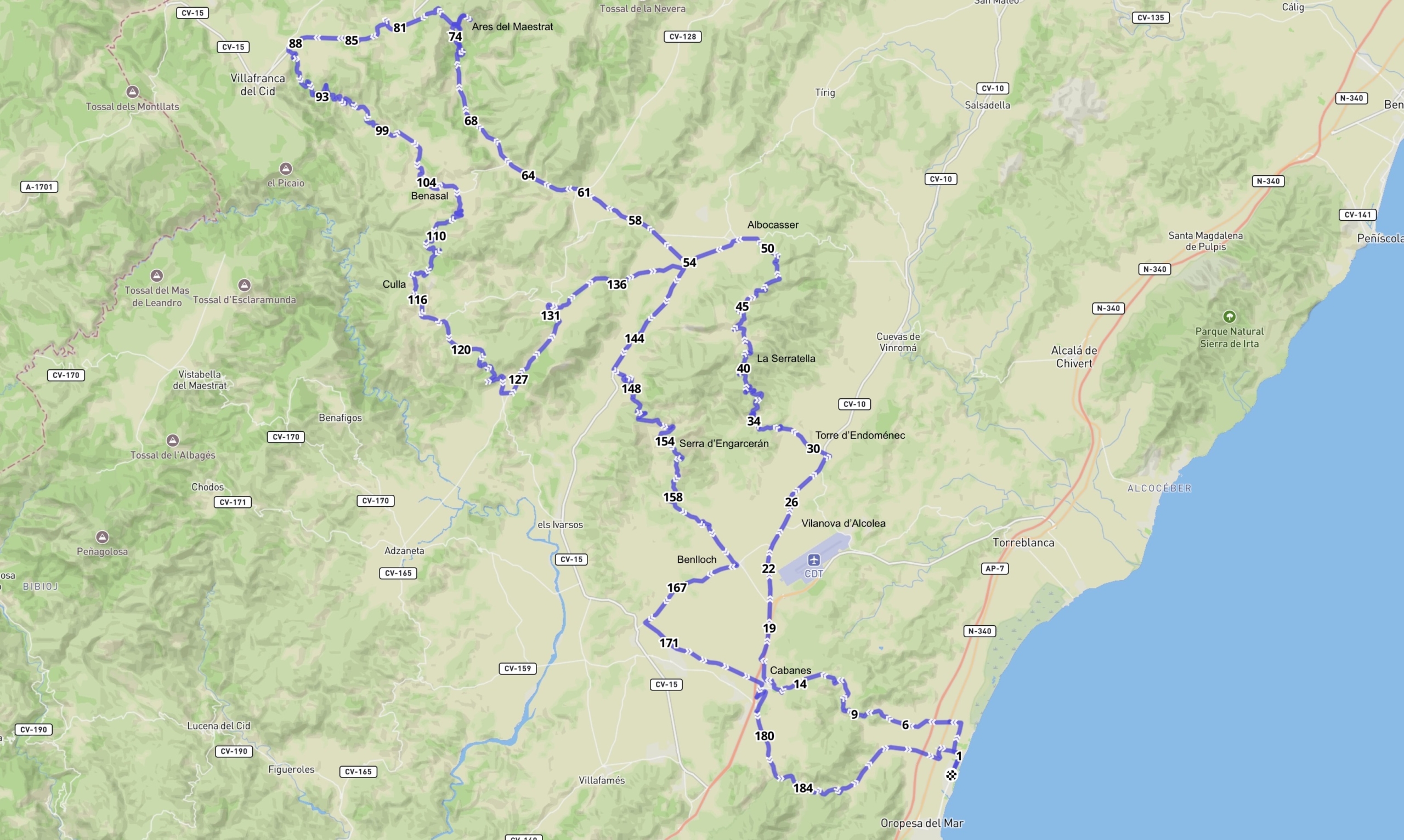 mapa general recorrido mediterranean epic gran fondo by panama